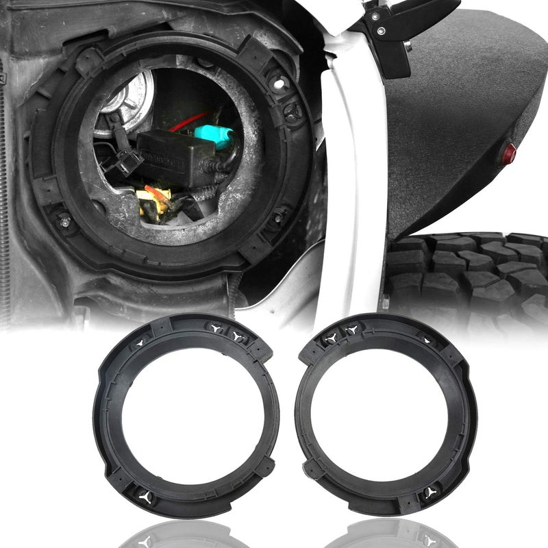 Hooke Road 7 in Headlight Mount Retaining Bracket Ring Replacement for Jeep Wrangler JK & Unlimited 2007-2018 - Image 1